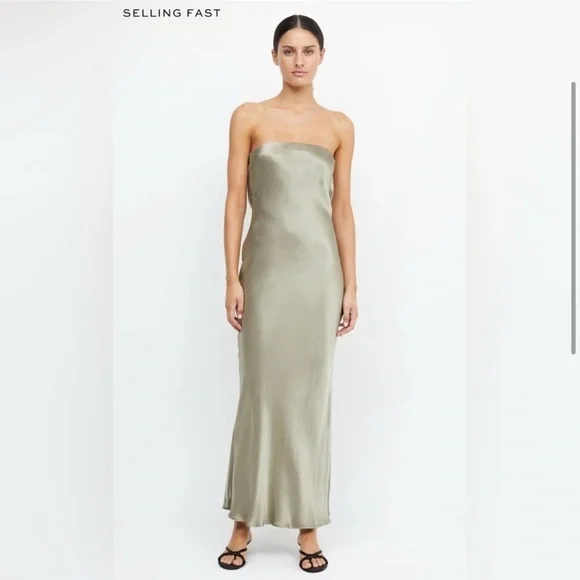 BEC + BRIDGE MOON DANCE strapless dress sage NWT - Picture 4 of 7